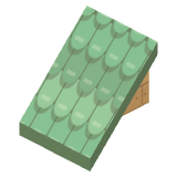 Pente de tuiles vertes
