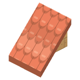 Pente de tuiles rouges