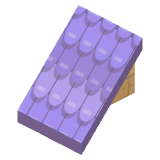 Pente de tuiles violettes